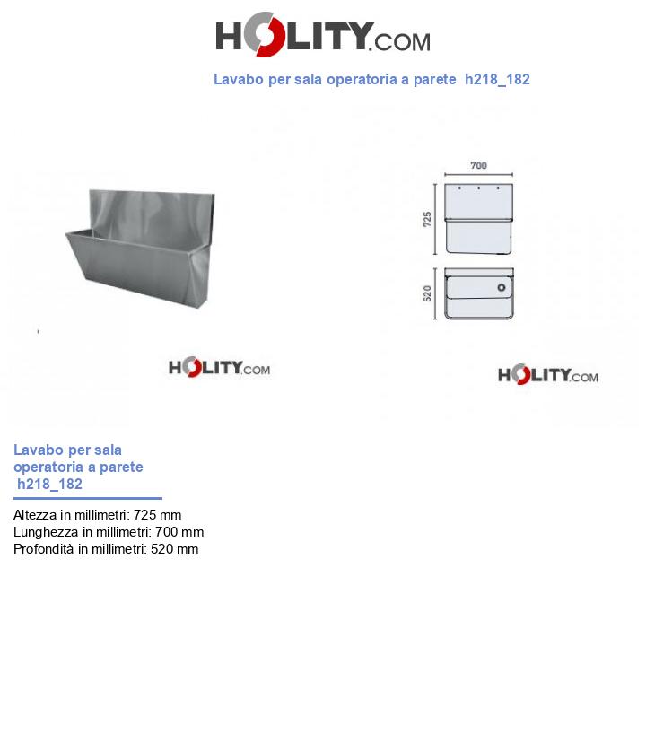 Lavabo per sala operatoria a parete h218_182