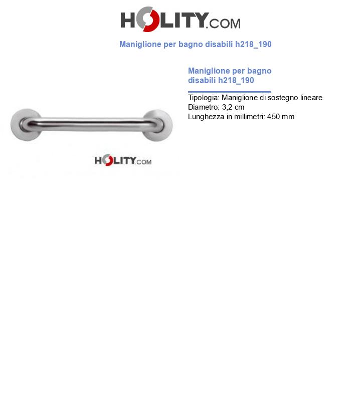 Maniglione per bagno disabili h218_190