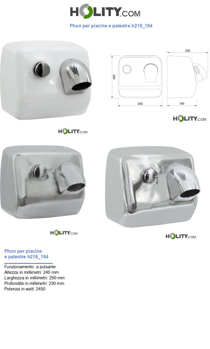 Phon per piscine e palestre h218_194