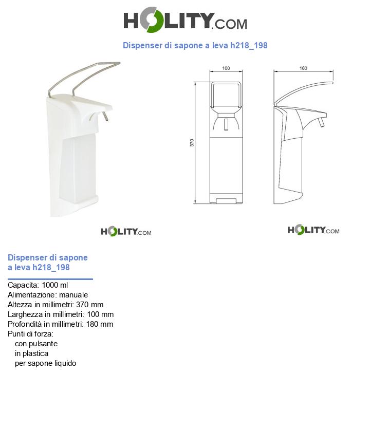 Dispenser di sapone a leva h218_198
