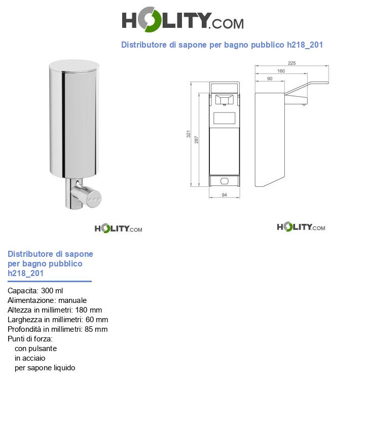 Distributore di sapone per bagno pubblico h218_201