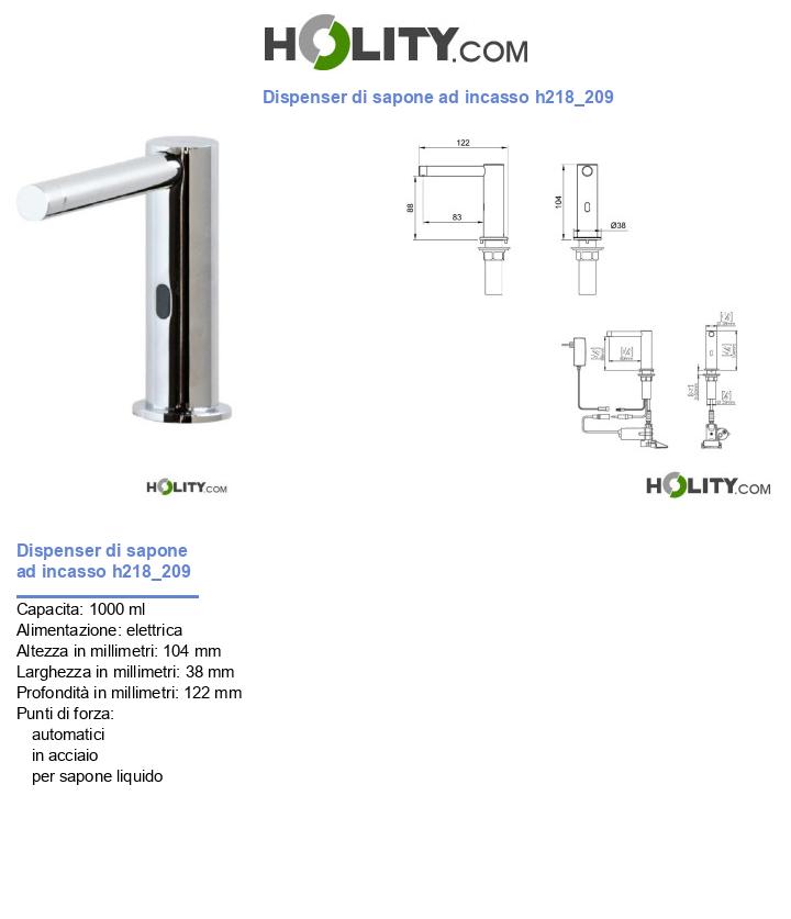 Dispenser di sapone ad incasso h218_209