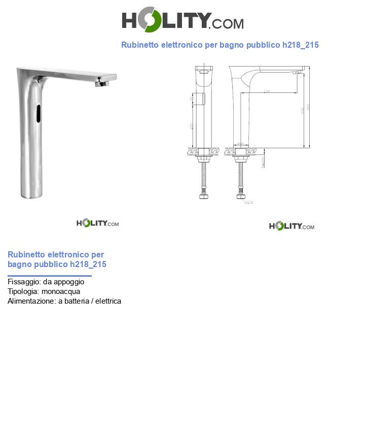 Rubinetto elettronico per bagno pubblico h218_215