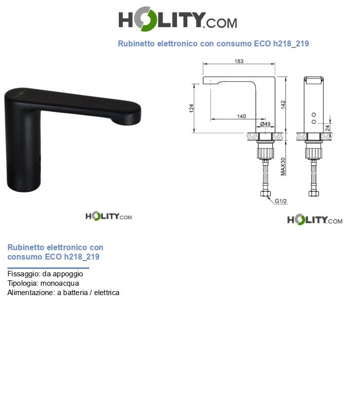 Rubinetto elettronico con consumo ECO h218_219