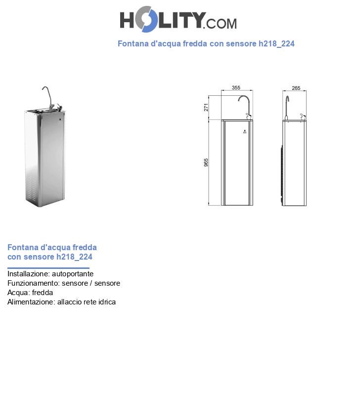 Fontana d'acqua fredda con sensore h218_224