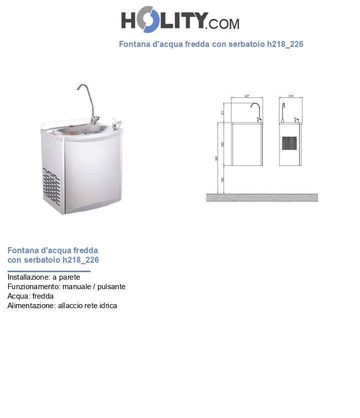 Fontana d'acqua fredda con serbatoio h218_226