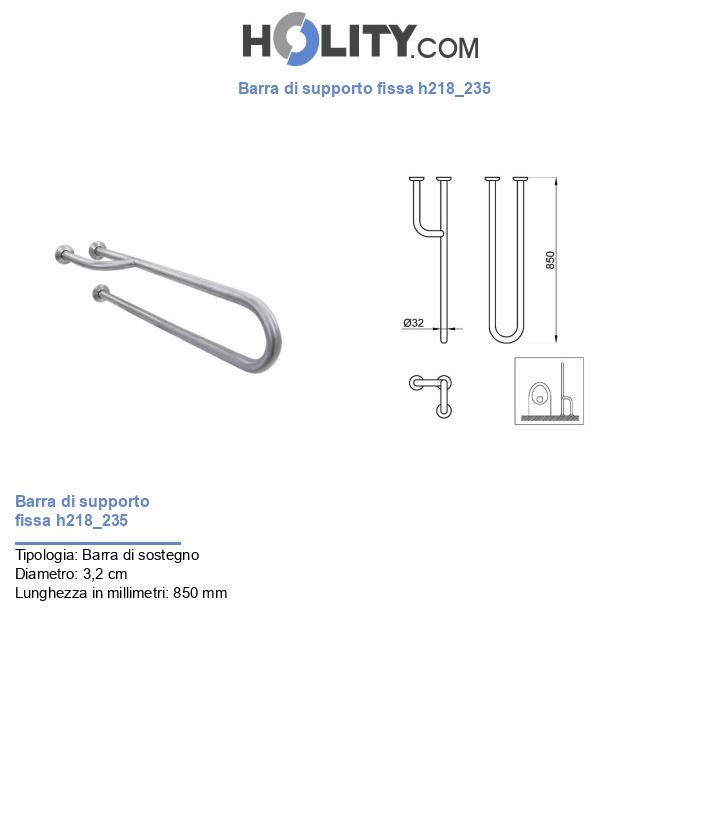 Barra di supporto fissa h218_235