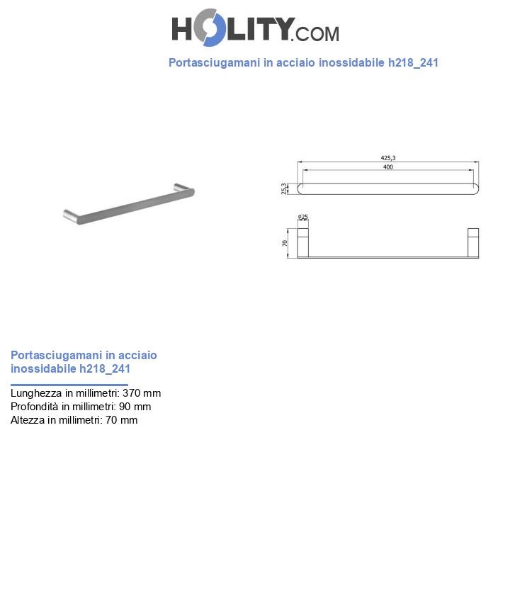 Portasciugamani in acciaio inossidabile h218_241