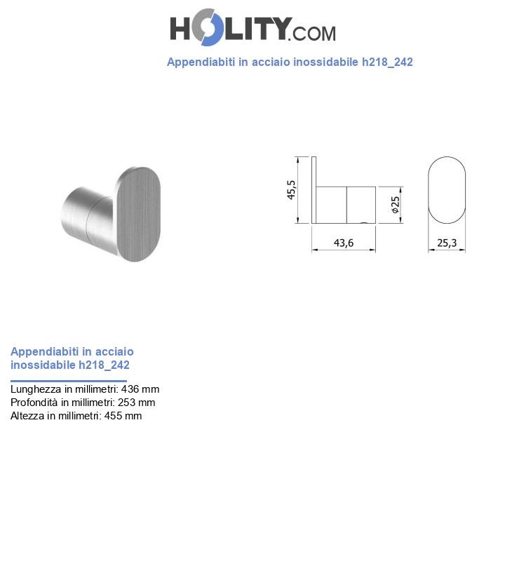 Appendiabiti in acciaio inossidabile h218_242