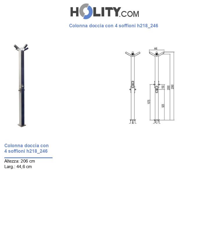 Colonna doccia con 4 soffioni h218_246
