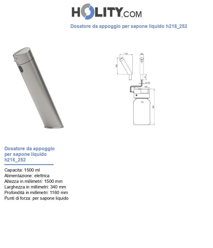 Dosatore da appoggio per sapone liquido h218_252