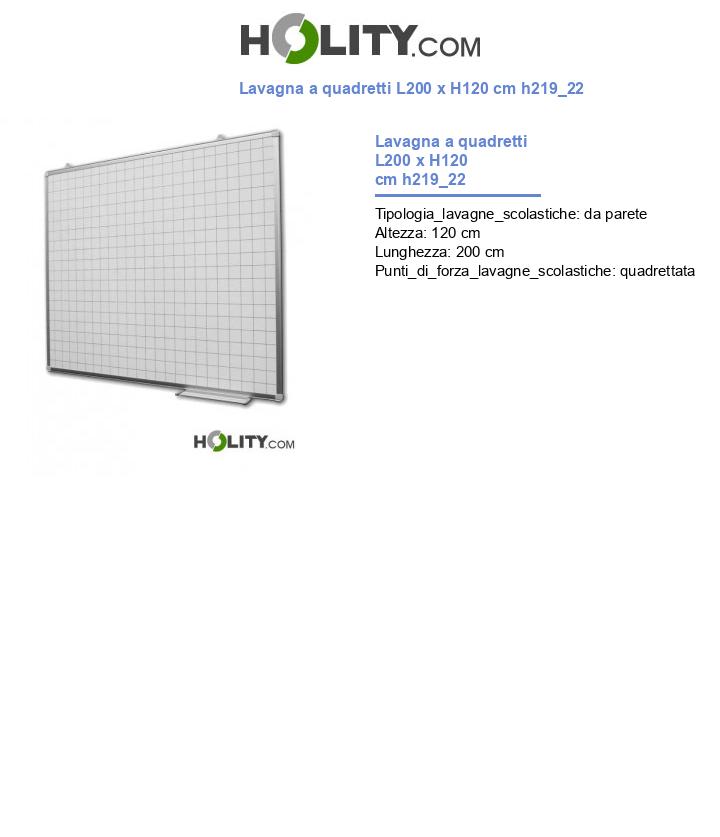 Lavagna a quadretti L200 x H120 cm h219_22