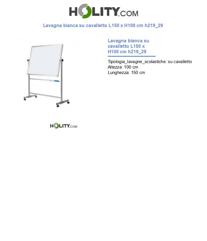 Lavagna bianca su cavalletto L150 x H100 cm h219_29