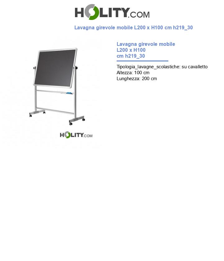 Lavagna girevole mobile L200 x H100 cm h219_30