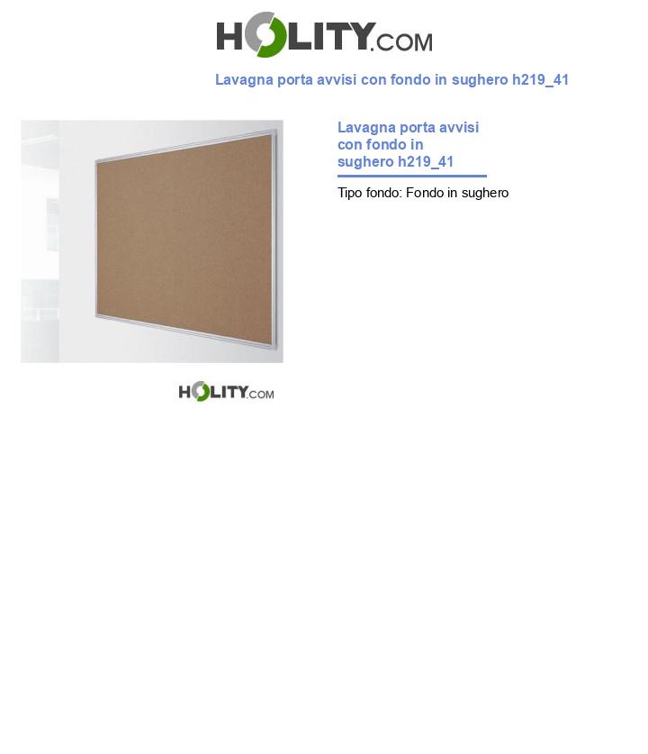 Lavagna porta avvisi con fondo in sughero h219_41