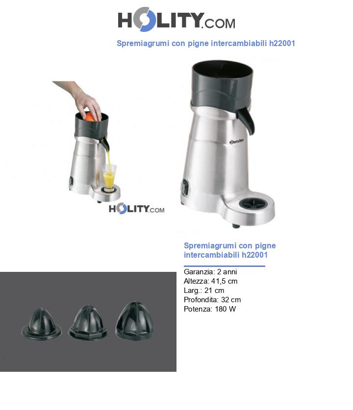 Spremiagrumi con pigne intercambiabili h22001