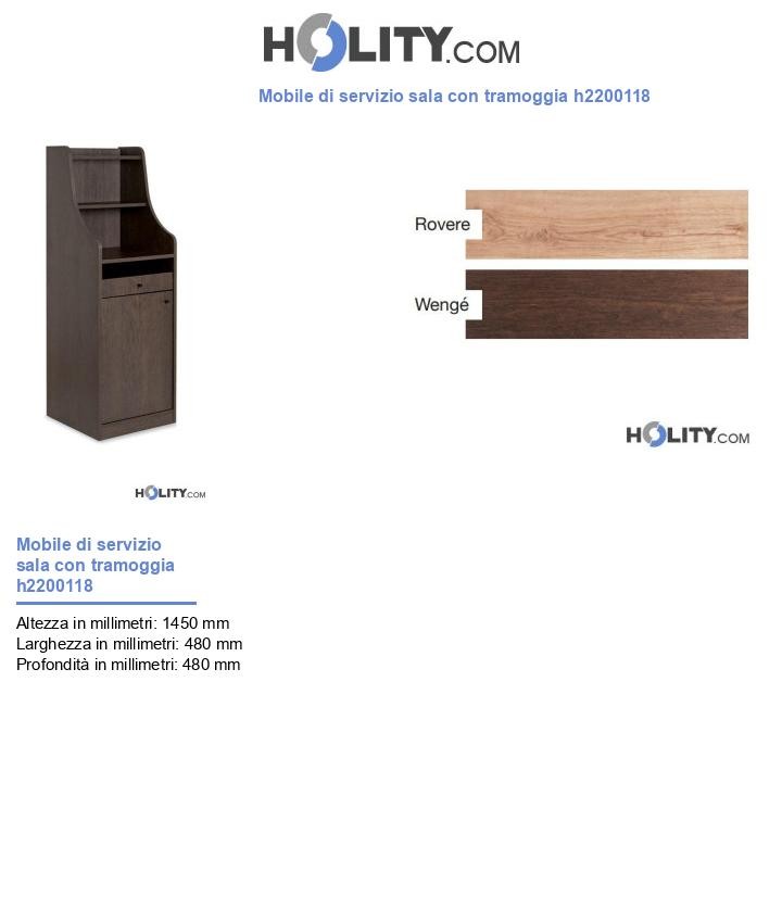 Mobile di servizio sala con tramoggia h2200118