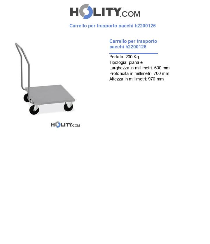 Carrello per trasporto pacchi h2200126