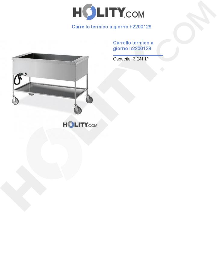 Carrello termico a giorno h2200129