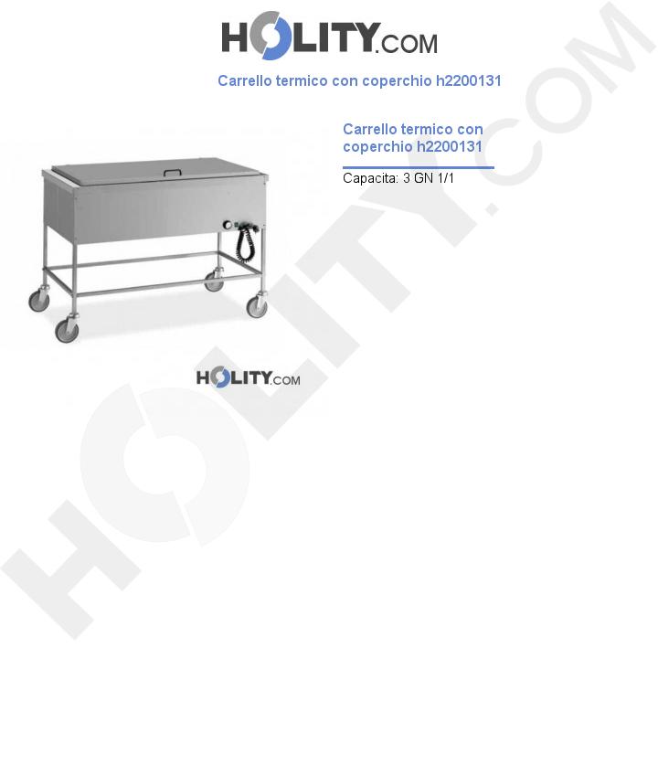 Carrello termico con coperchio h2200131