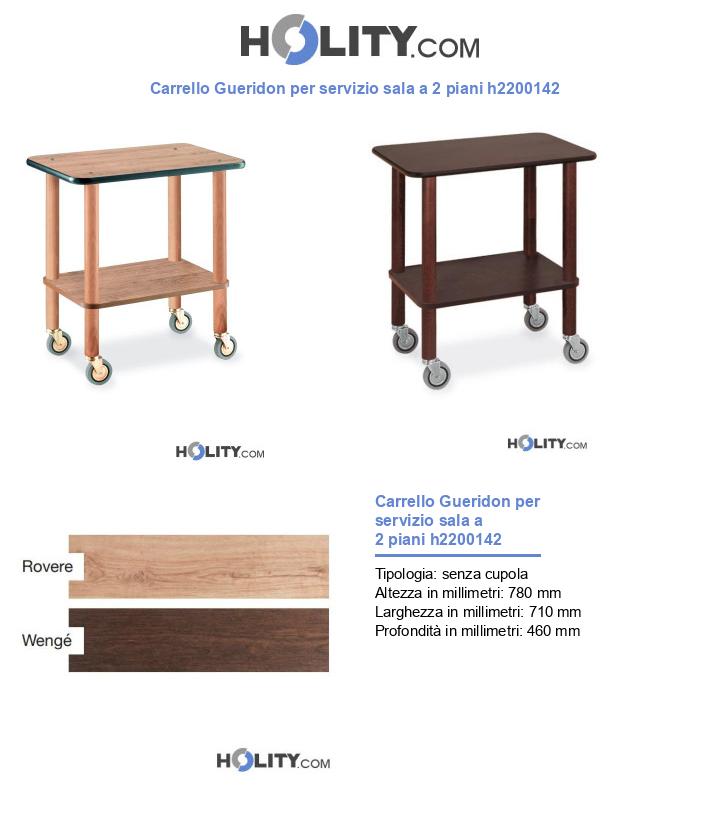 Carrello Gueridon per servizio sala a 2 piani h2200142