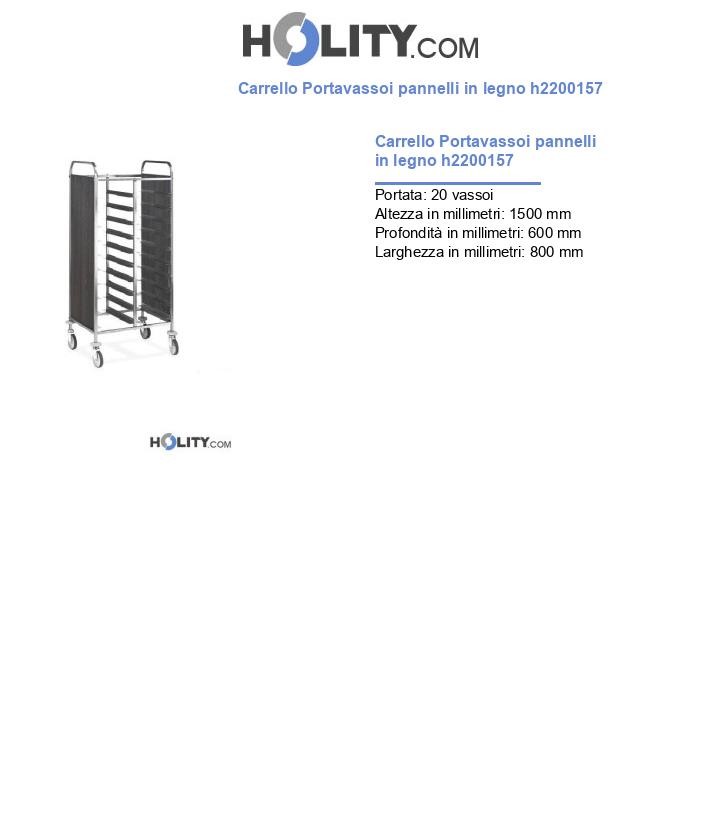 Carrello Portavassoi pannelli in legno h2200157