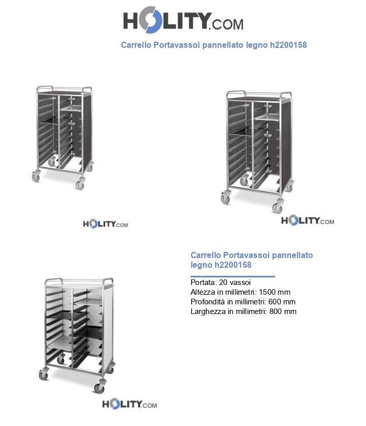 Carrello Portavassoi pannellato legno h2200158