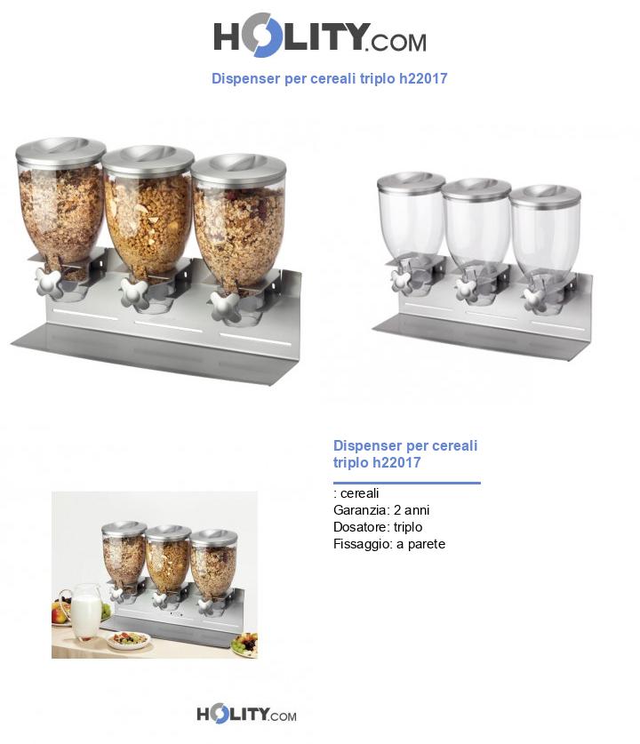 Dispenser per cereali triplo h22017