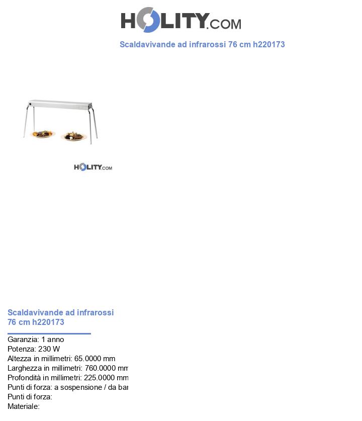 Scaldavivande ad infrarossi 76 cm h220173