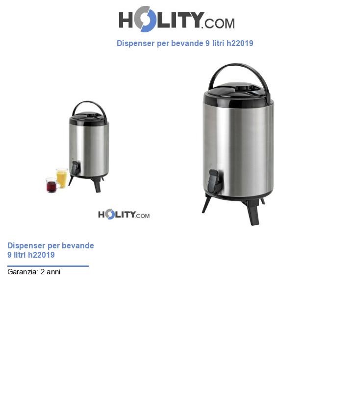 Dispenser per bevande 9 litri h22019