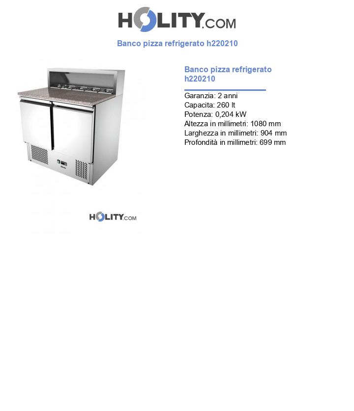 Banco pizza refrigerato h220210