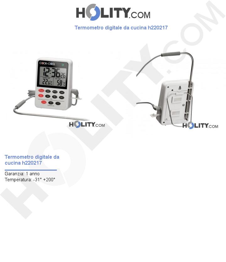 Termometro digitale da cucina h220217
