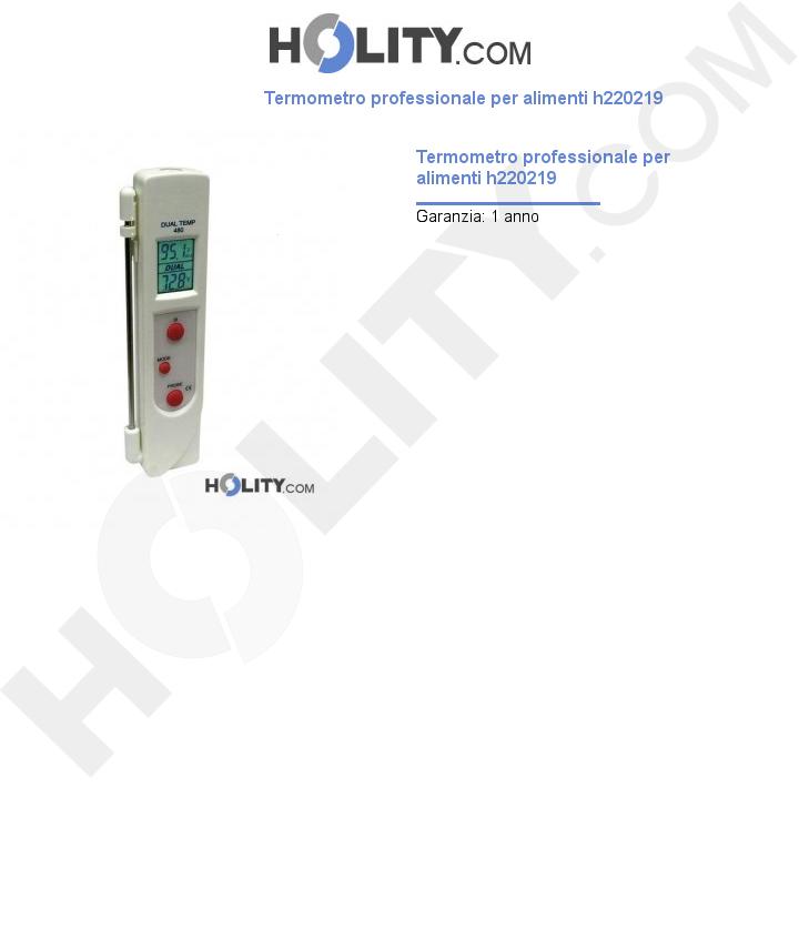 Termometro professionale per alimenti h220219