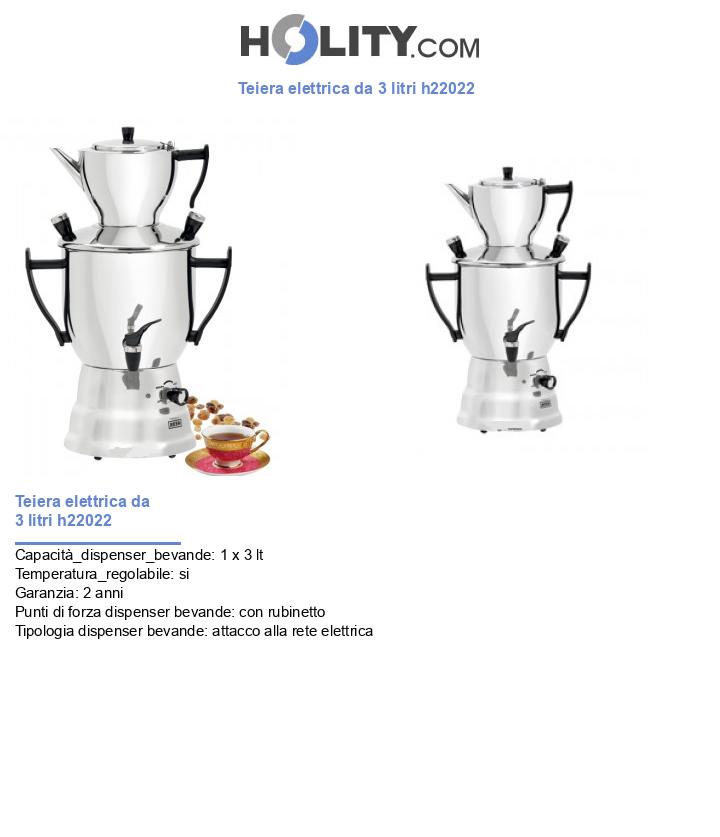 Teiera elettrica da 3 litri h22022