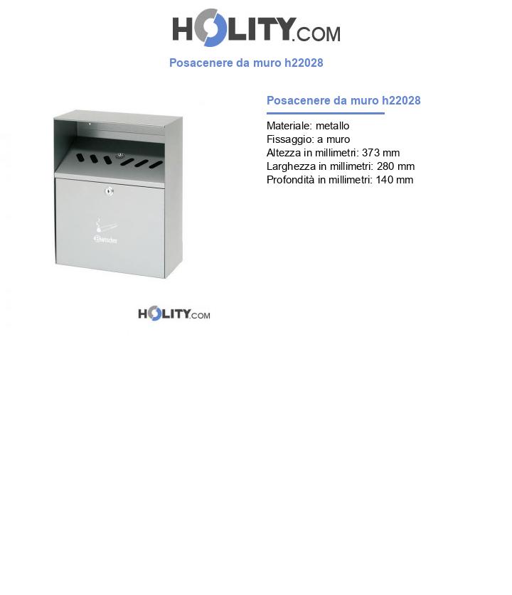 Posacenere da muro h22028