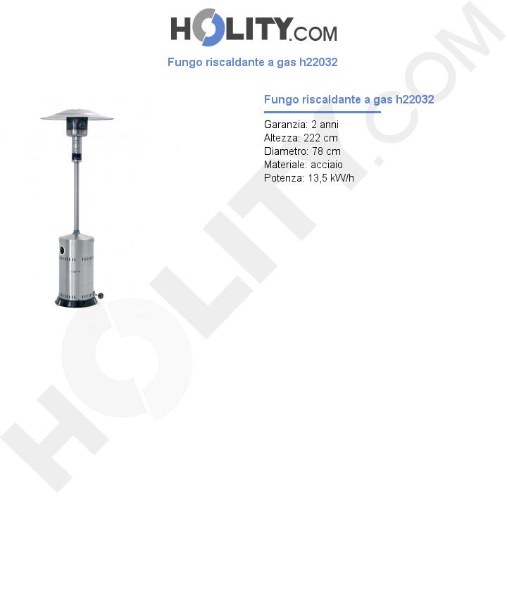 Fungo riscaldante a gas h22032