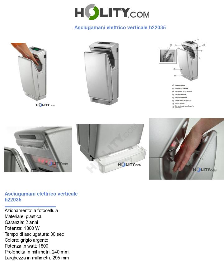 Asciugamani elettrico verticale h22035