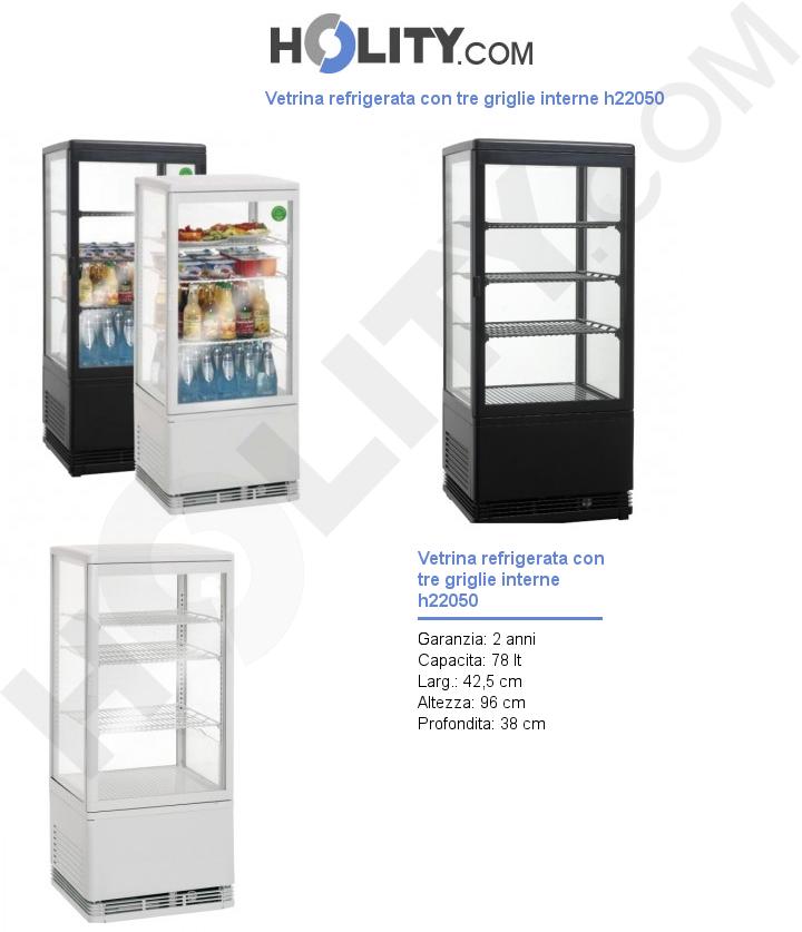 Vetrina refrigerata con tre griglie interne h22050