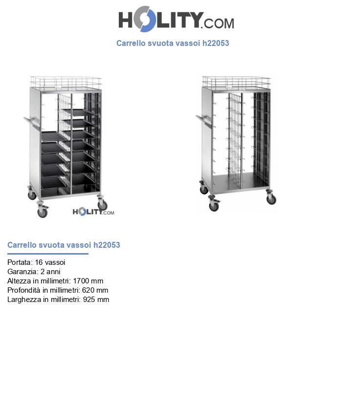 Carrello svuota vassoi h22053