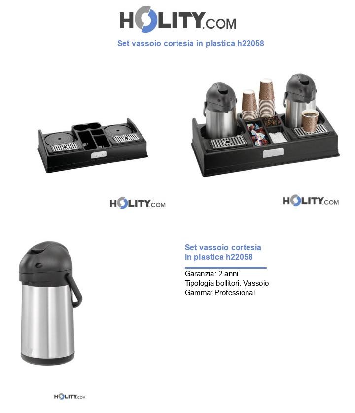 Set vassoio cortesia in plastica h22058