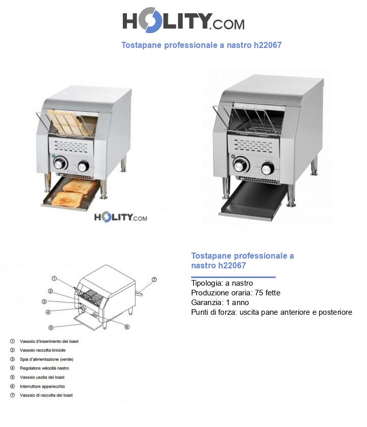 Tostapane professionale a nastro h22067