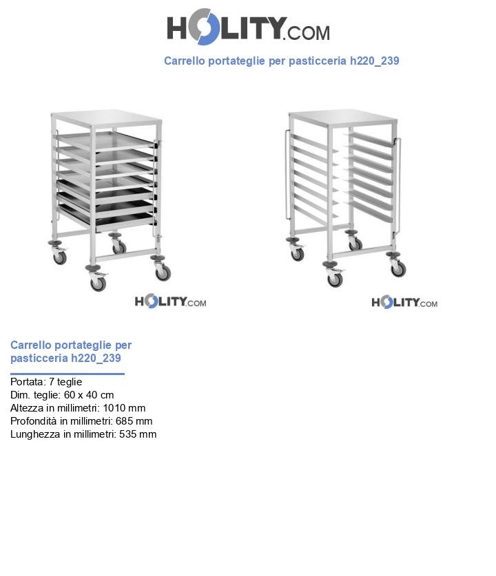 Carrello portateglie per pasticceria h220_239