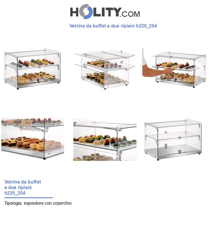 Vetrina da buffet a due ripiani h220_254