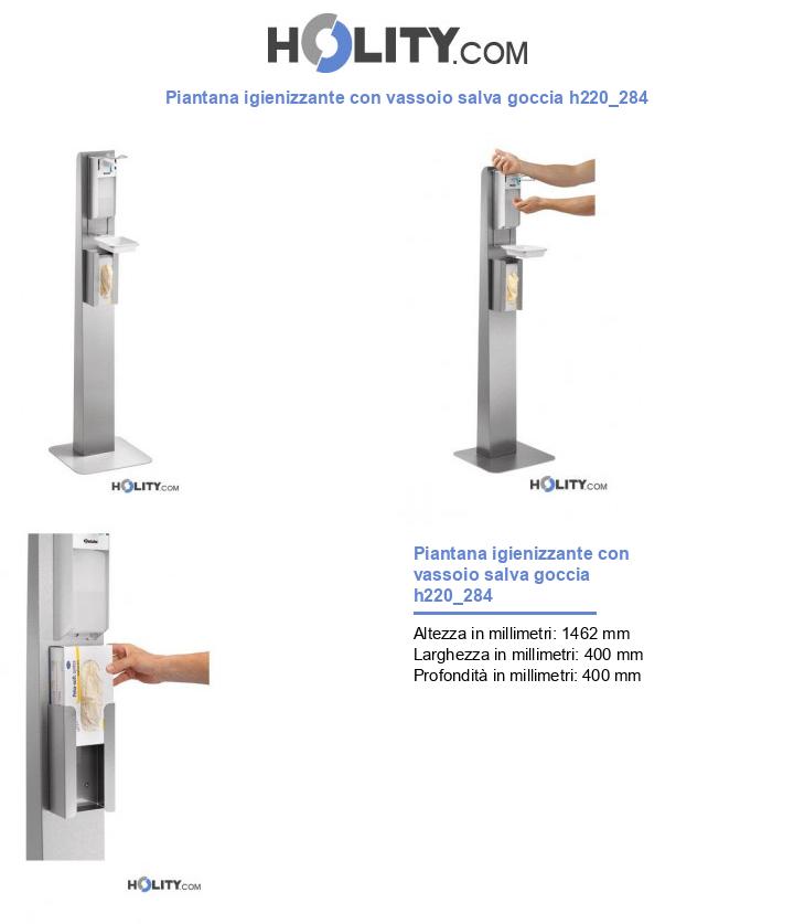 Piantana igienizzante con vassoio salva goccia h220_284