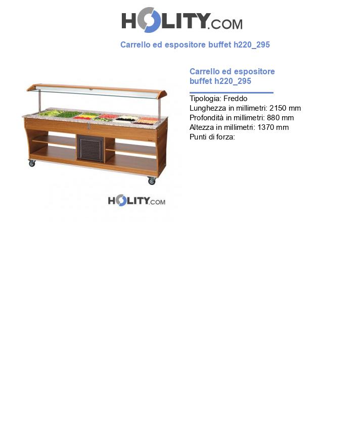 Carrello ed espositore buffet h220_295
