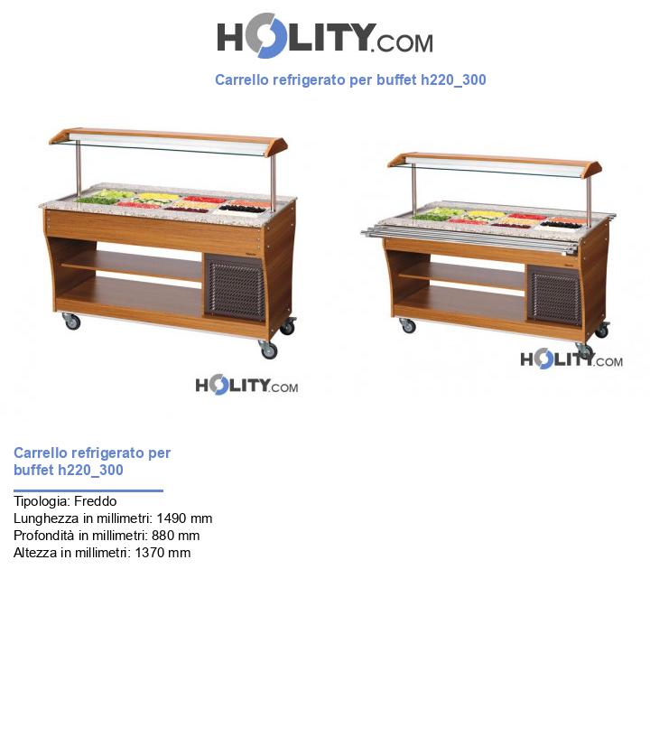 Carrello refrigerato per buffet h220_300