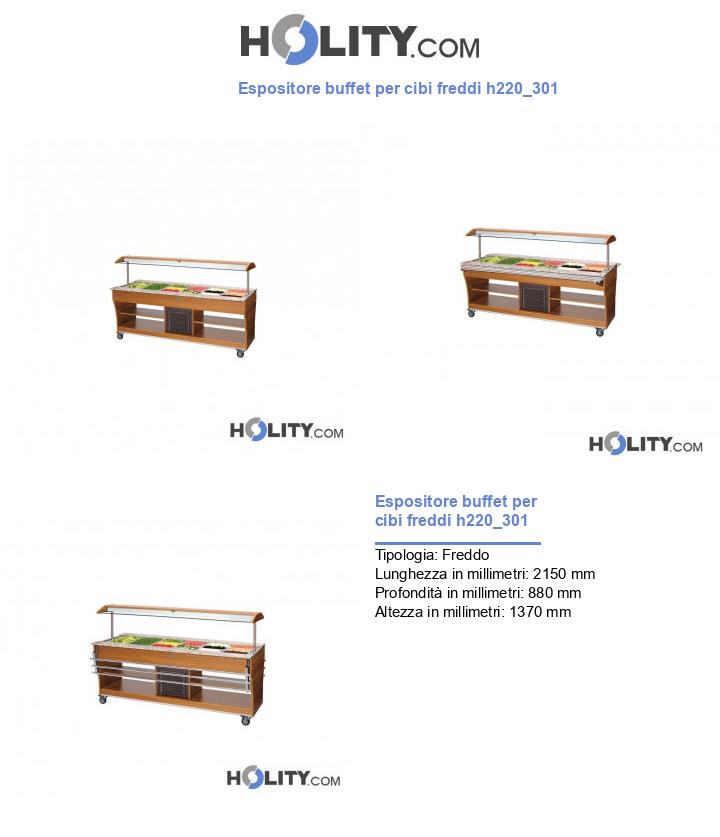 Espositore buffet per cibi freddi h220_301