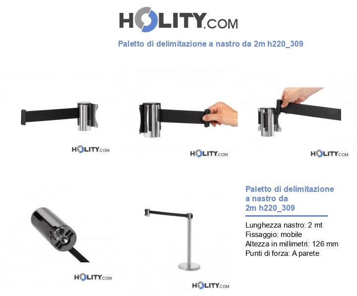 Paletto di delimitazione a nastro da 2m h220_309
