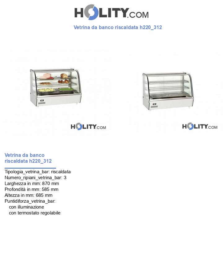 Vetrina da banco riscaldata h220_312
