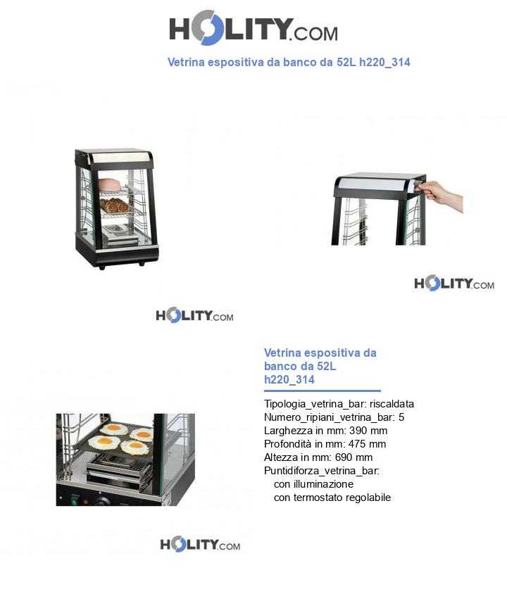 Vetrina espositiva da banco da 52L h220_314
